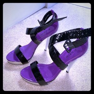 Purple and Sliver stilettos